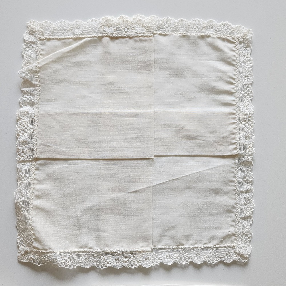 VTG Handkerchief Lot Hankie Embroidery‎ Applique White Lace Crochet Pink Linen - Picture 9 of 15